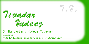 tivadar hudecz business card